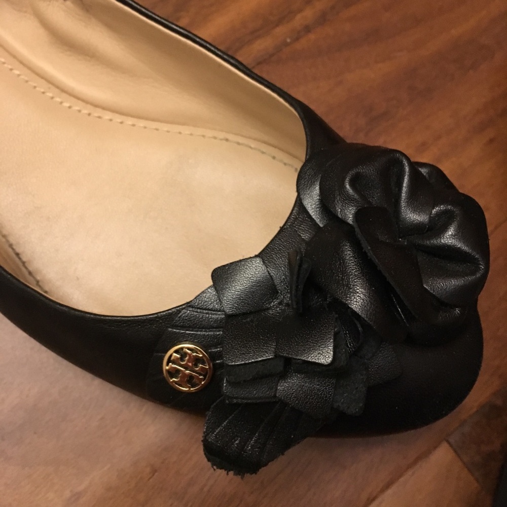 Tory Burch Blossom Ballet Flats Black